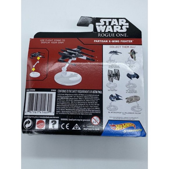 Hot Wheels Star Wars Rogue One Partisan X-Wing Fighter w/ Flight Stand - NEW - Picture 4 of 6